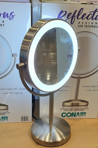 Espejo Para Maquillaje Tocador Luz Led Doble 1-10x Conair