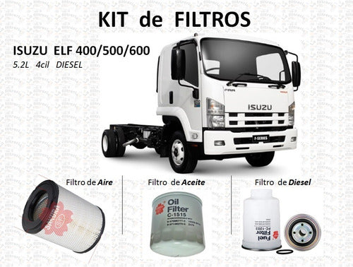 Isuzu Elf 400/500/600 Kit De Filtros