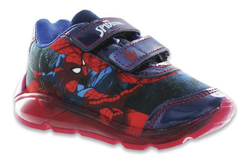 Tenis Para Niño Marvel Spider-man Textil Azul Luces Internas