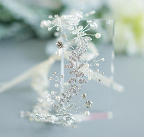 Diadema De Cristal Para Boda, Diseño De Flores Nupciales