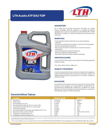 Aceite Transmision Automatica Atf Dexron 3 Top Lth