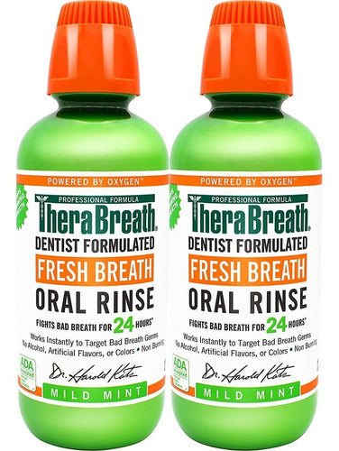 Therabreath Fresh Breath Oral Rinse Mild Mint 2 Pack