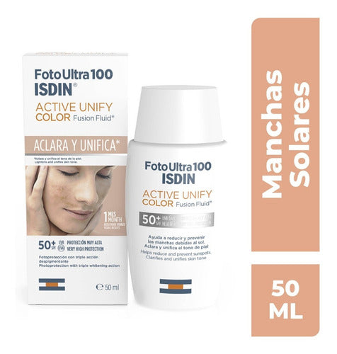 Isdin Fotoultra 100 Active Unify Color Spf 50+, 50 Ml