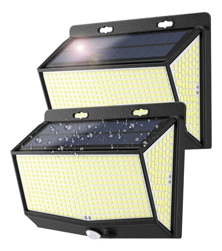 Lámpara Solar De 468 Led Y Sensor De Movimiento, 2 Piezas