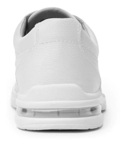 Zapato Derby Plain Toe Flexi Hill 402801 De Piel Blanco Diseño Liso 25,5 Mx Para Adultos - Hombre
