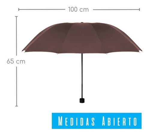 Paraguas Compacto Para Sol Y Lluvia Canotagio Sombrilla