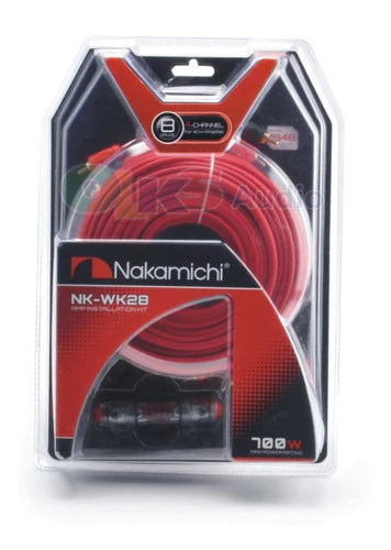 Kit Instalación Amplificador 4 Canal Cal 8 Nakamichi Nk-wk28