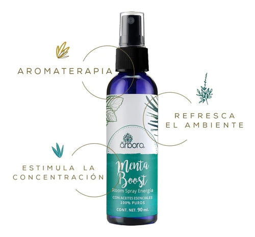 3 Sprays Relajantes Aromaterapia Lavanda + Eucalipto + Menta