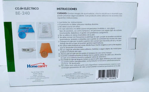 Cojín Térmico Eléctrico Compresa Extra Grande Besmed.