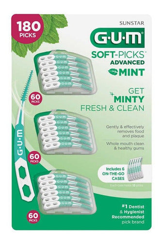 Gum Advanced Mint 180 Soft-picks