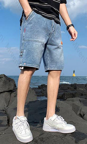 Pantalones Cortos De Mezclilla Informales Para Hombre Miveni
