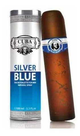 Loción Cuba Silver Blue Fragancia Amaderada Especiada