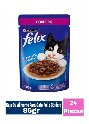 Caja De Alimento Para Gato Felix Cordero 24 Piezas