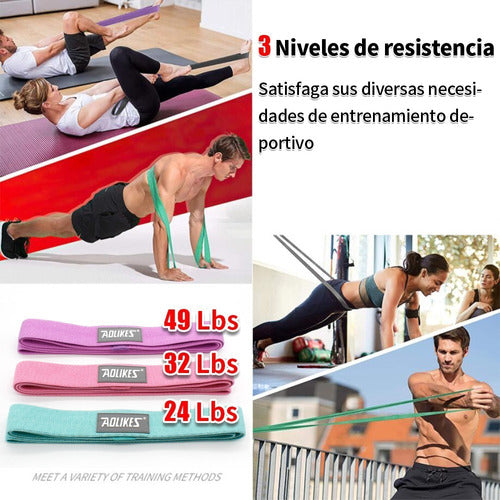 Bandas Fitness Elásticas Ejercicio Yoga Resistencia Kit