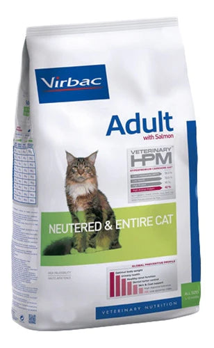 Alimento Virbac Veterinary Hpm Para Gato Adulto Sabor Salmón En Bolsa De 1.5kg