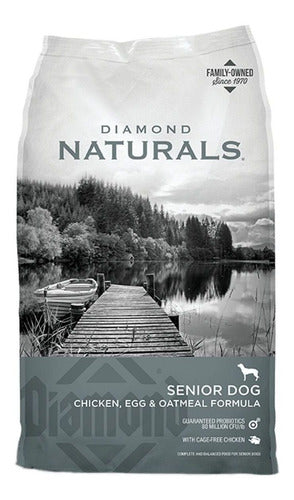 Alimento Diamond Naturals Para Perro Senior De Raza  Pequeña, Mediana Y Grande Sabor Pollo, Huevo Y Avena En Bolsa De 18lb