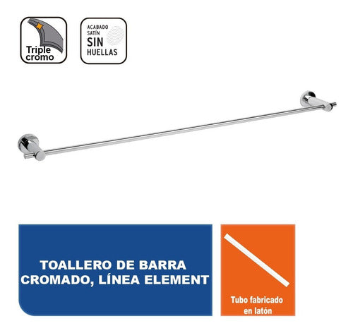Toallero De Barra, Cromado, Línea Element  49672