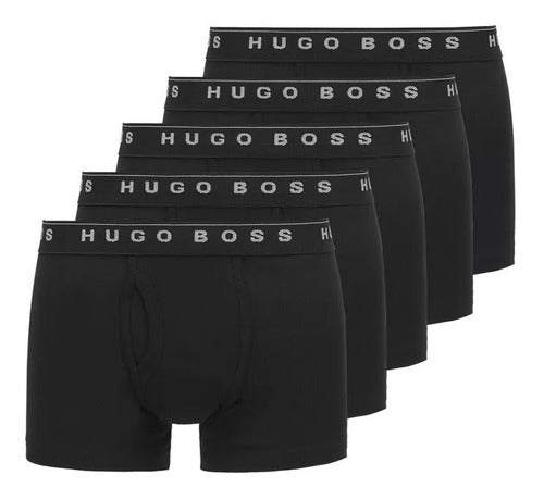 Paquete Bóxer Hugo Boss Negro 5 Piezas Calzones Originales