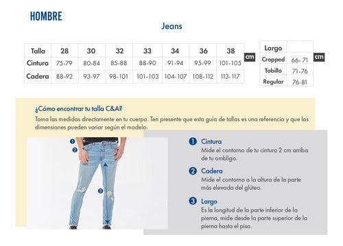 Jeans Fit Carrot De Hombre C&a (3027503)