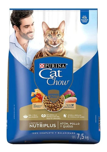 Cat Chow, Defense Plus, Alimento Para Gato Adulto.