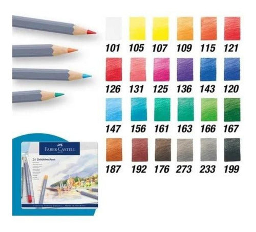 24 Colores Acuarelables Profesional Goldfaber Faber Castell
