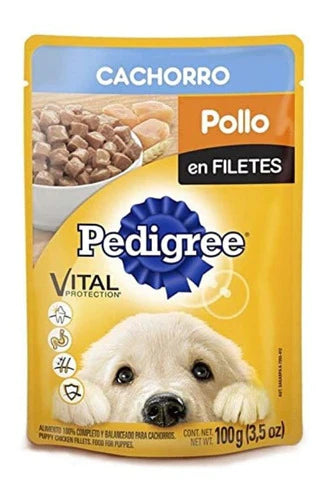 40 Sobres De Pedigree Pollo Filetes 100 Gr C/u Para Cachorro