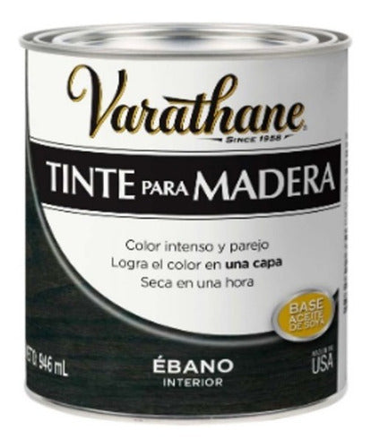 Tinte Para Madera Varathane Color Ebano 946ml