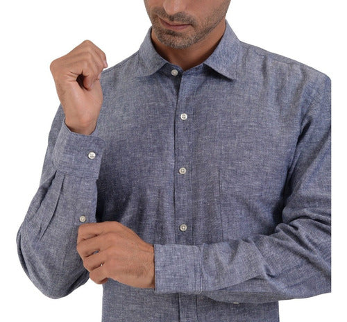 Camisa De Lino Michel Blanc