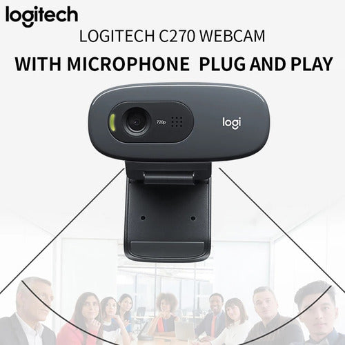 Cámara Web Logitech C270 Micrófono Incorporado