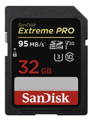 Memoria Sd Sandisk Extreme Pro 32gb Cl10 U3 95mb/s 4k Camara