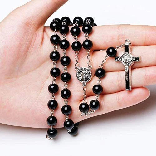 Rosario Collar De Cuentas Con Jesús Crucifij,católica,regalo