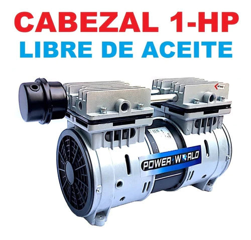 Cabezal 1hp Libre De Aceite Motor Para Compresor Aire