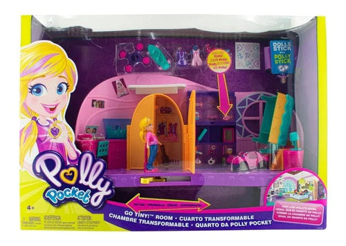 Polly Pocket Cuarto Transformable Con Accesorios Mattel