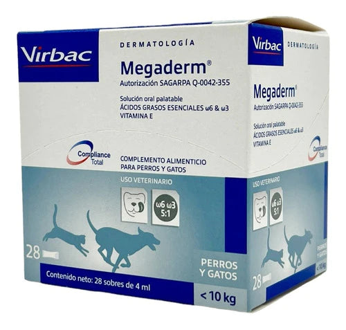 Megaderm Virbac Para Perros Y Gatos Acidos Grasos Vitaminas