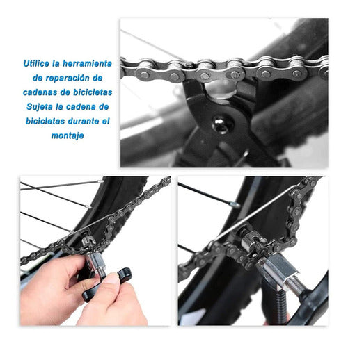 Kit De Herramientas De Reparación De Cadenas De Bicicleta