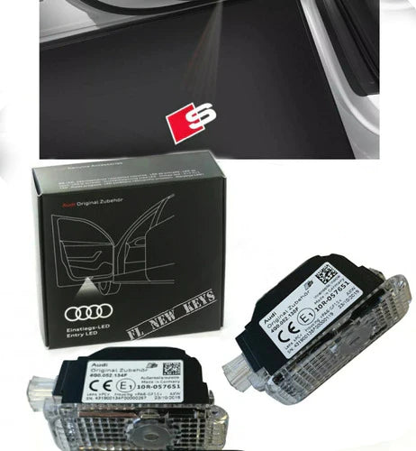 Par Led  De Cortesia Para Puerta Logo Audi S Originales