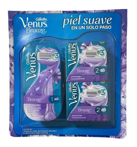 Rastrillo Gillette Venus 1 + 5 Cartuchos Para Afeitar Mujer