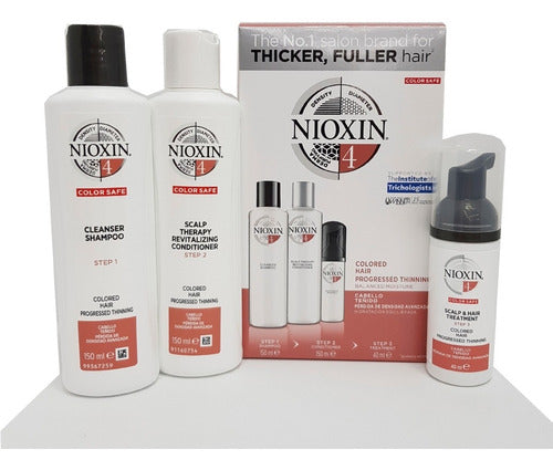 Nioxin 4 Kit Tratamiento Para Caída Del Cabello  (3 Pzas)