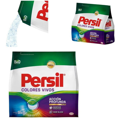 Detergente En Polvo Para Ropa Persil Color 9 Kg Poder Máximo