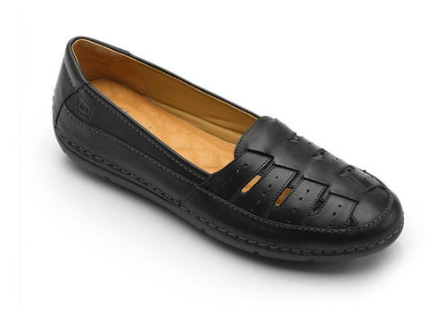 Calzado Zapato Dama Mujer Flexi 29101 Mocasin Negro Confort