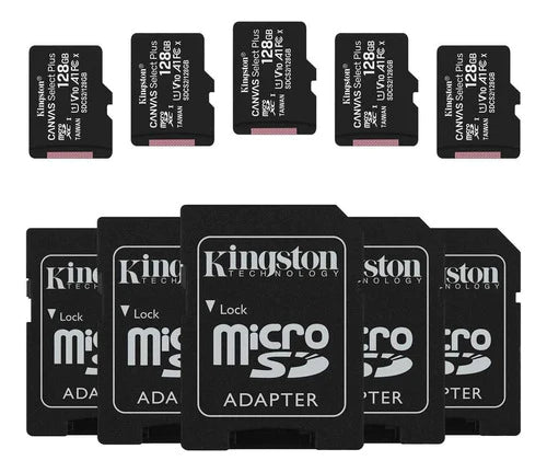 Kit 5 Tarjeta Memoria Kingston Sdcs2  Canvas Focus Sd 128gb