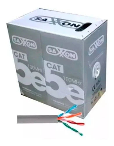 Cable Utp Gris Cat.5e 4pares De 305mts Outp5ecca305g Saxxon