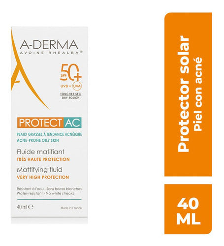 A-derma Protect Ac Protector Solar Fps50+ Piel Grasa 40ml