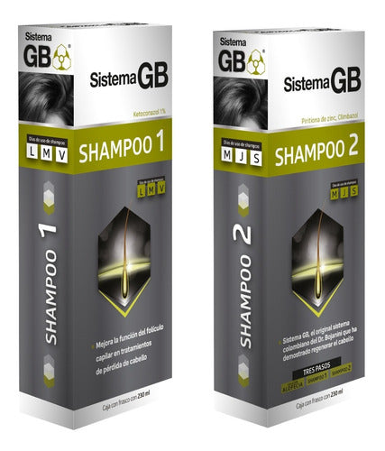 Set De Shampoo Sistema Gb, Shampoo 1 Y 2 Caida De Cabello