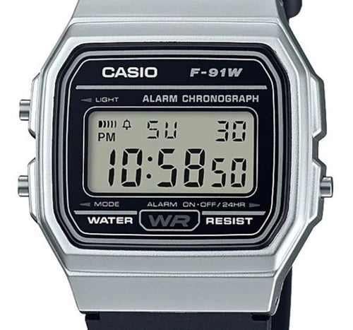 Reloj Casio F91wm Caballero Retro Clasico Original Colores