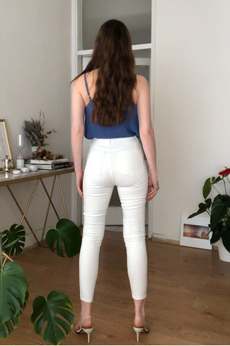 Jeans Skinny Blancos De Cintura Alta Twoss20je0409
