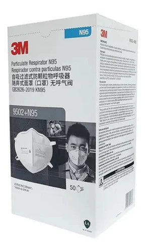 50 Pz - 3m 9502 N95 Respirador Contra Partículas Cubrebocas