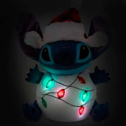 Disney Store Peluche Stitch Navidad Con Luces 30  Cm