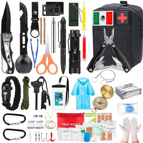 125pcs Supervivencia Kit Emergencia Para Camping Portátil