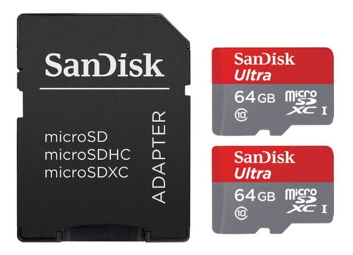 Tarjeta De Memoria Sandisk Ultra Microsdxc 2 Pack De 64 Gb
